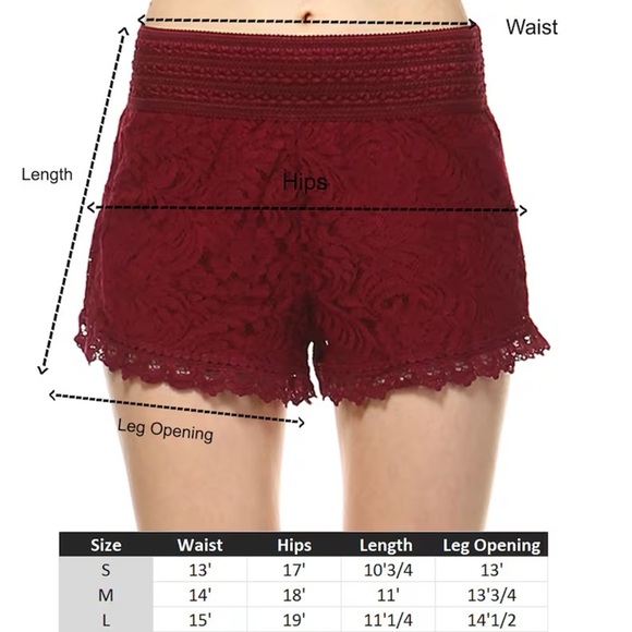 👋 Ambiance Apparel Lace Shorts 👋 - Picture 10 of 16